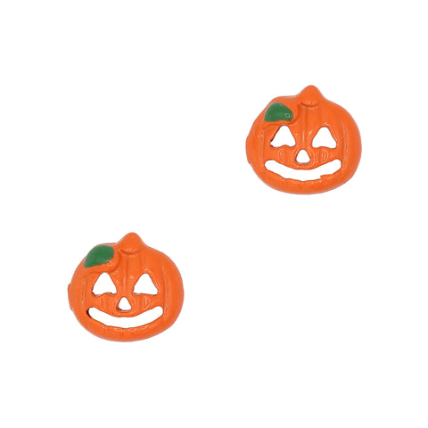 3D Nail Charm Decor Halloween Pumpkin / Orange Cute Jack O Lantern Easy Design