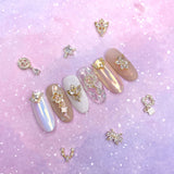 Marquise Wings / Zircon Charm / Gold Nail Jewelry Decor Wedding Trendy