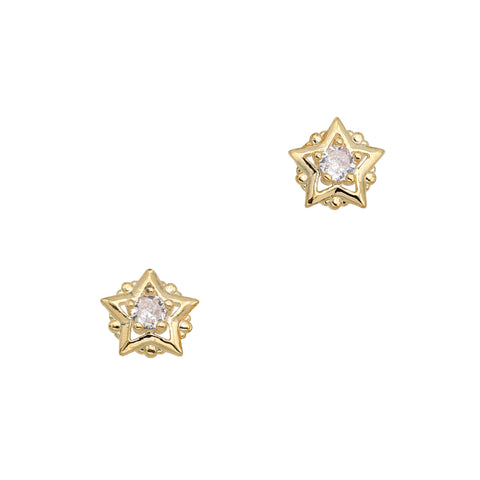Crystal Star / Zircon Charm / Gold Cute Quality Nail Jewelry Celestial Galaxy Design