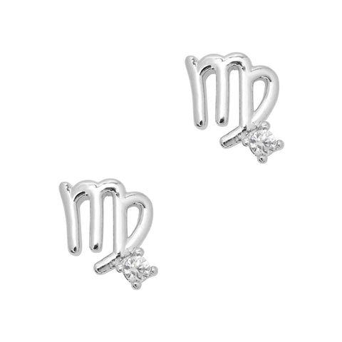 Virgo / Zodiac Sign Zircon Charm / Silver Nail Art 3D Studs Quality Trendy Horoscope Sign