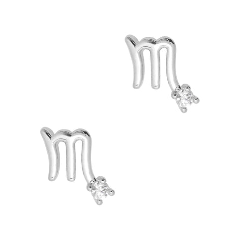 Scorpio / Zodiac Sign Zircon Charm / Silver Nail Jewelry Decor 3D GenZ Celestial Element Trend