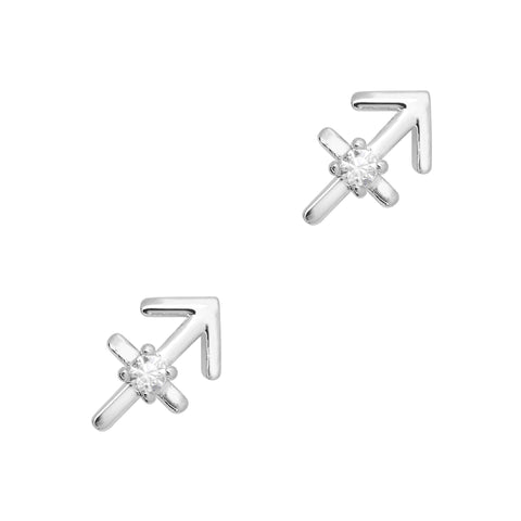 Nail Decor 3D Sagittarius / Zodiac Sign Zircon Charm / Silver Genz Trend Celestial Horoscope