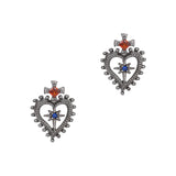 Sacred Heart / Zircon Charm / Gunmetal Goth 3D Nail Decor Jewelry Vintage Halloween