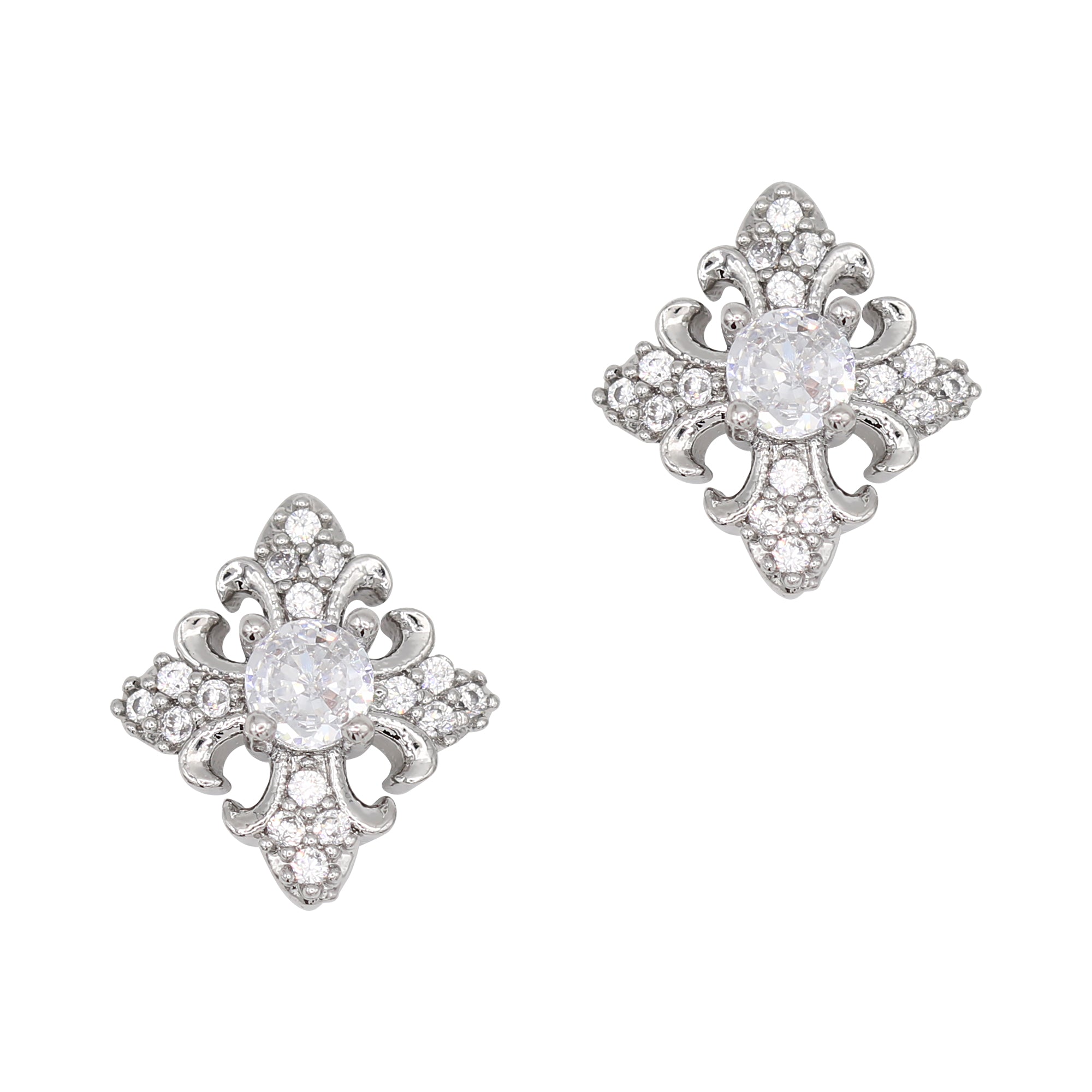Crystal Cross / Zircon Charm / Silver Nail Charm Decorative