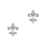 Petite Fleur / Zircon Charm / Silver Nail Jewelry 3D Decor