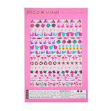 Deco Miami Nail Art Stickers / Miami Beach Summer Fun Bright Retro Palm Trees Seashells Pineapple Starfish