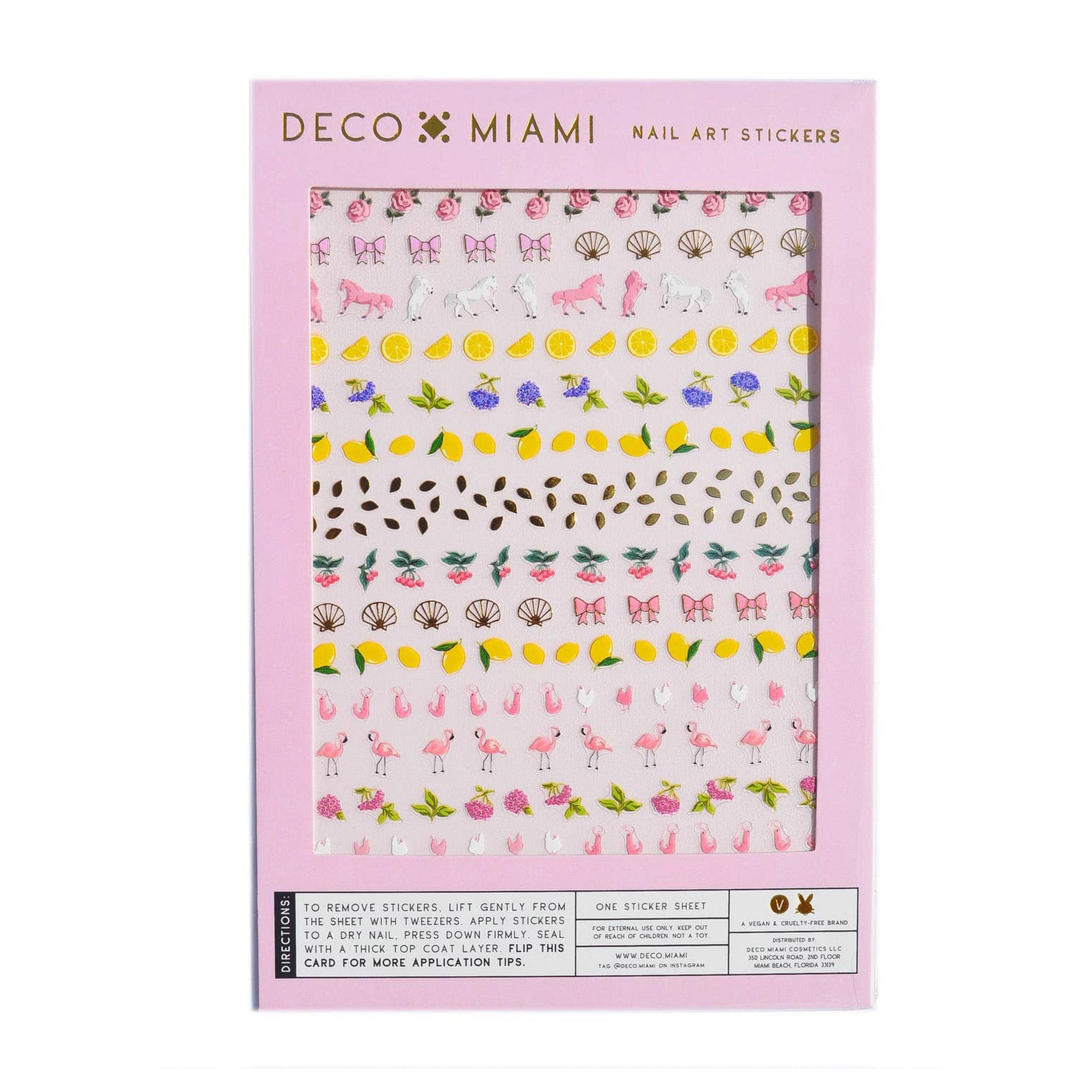 Deco Beauty Nail Art Stickers / Pink Pony
