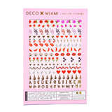 Deco Miami Nail Art Stickers / Sugar & Spice Roses, Red, Pink, Chili, Flames, Cherries, Gold, CHecker, Snakes, Heart, Valentine's Day