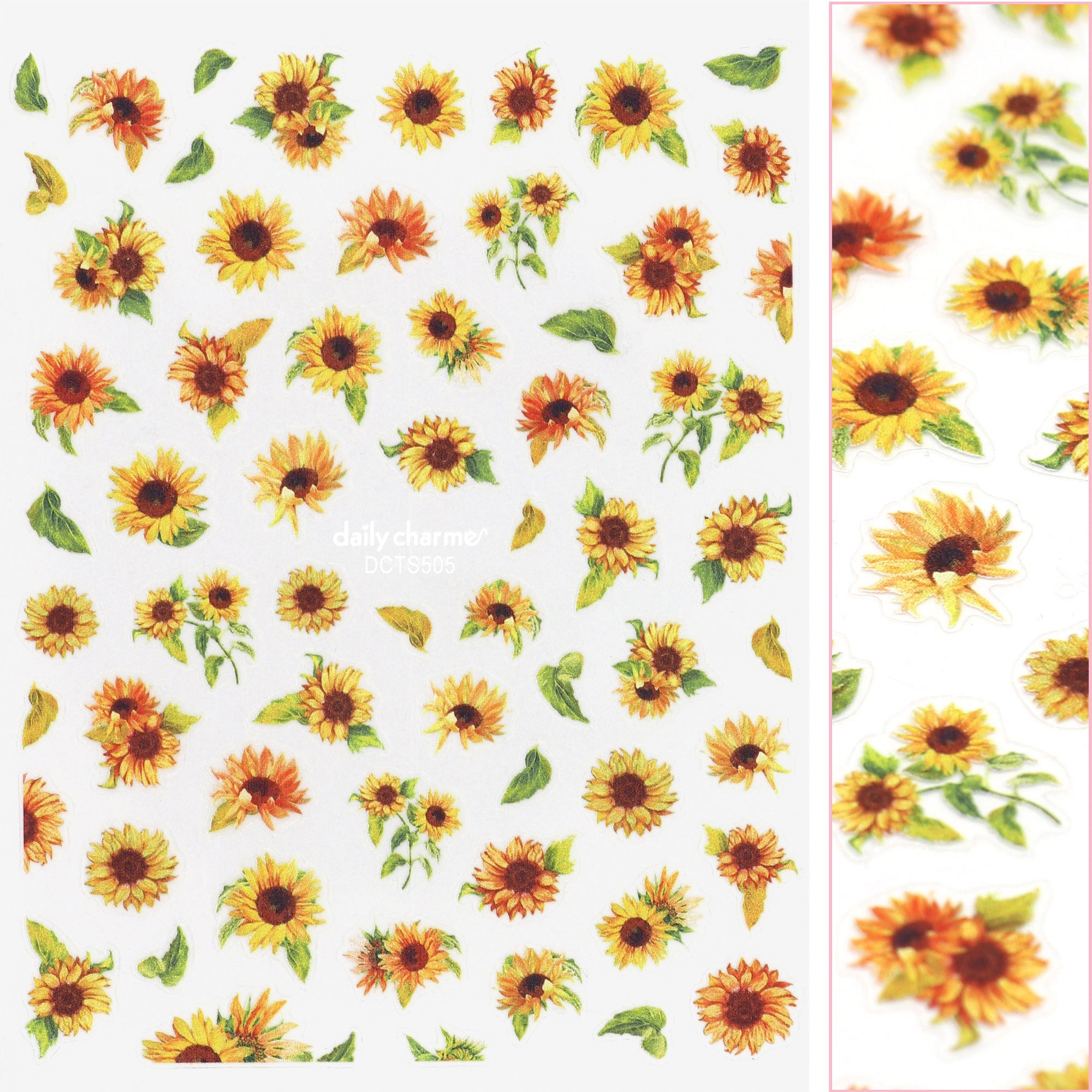 Floral Nail Art Sticker / Sunflower Dreams Summer