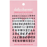 Chic Nail Art Sticker / Gothic Letters / Black Alphabet Tattoo Style Ink Design