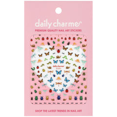 Chic Nail Art Sticker / Garden Critters Bee Butterfly Ladybug Ant Nails Insects Lover Snail Dragonfly
