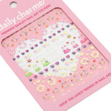 Bejeweled Nail Art Sticker / Island Getaway Sunglasses Flowers Bikini Summer Designs Crystal Wreath