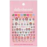 Bejeweled Nail Art Sticker / Calavera Celebration Day of the Dead Decal Flower Skull Crystal Colorful Flowers