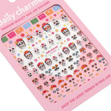 Bejeweled Nail Art Sticker / Calavera Celebration Day of the Dead Decal Flower Skull Crystal Colorful Flowers