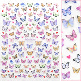 Holographic Butterfly Nail Art Sticker / Amour Love Heart Tiny Spring Summer Decals