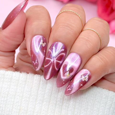 Holographic Butterfly Nail Art Sticker / Amour Love Heart Tiny Spring Summer Decals 