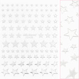 Chic Nail Art Sticker / Dazzling Stars / Metallic Silver Trendy Design