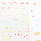 Daily Charme Nail Art | Kawaii Nail Art Sticker / Pastel Dreamy Clouds Cute Decal Rainbow