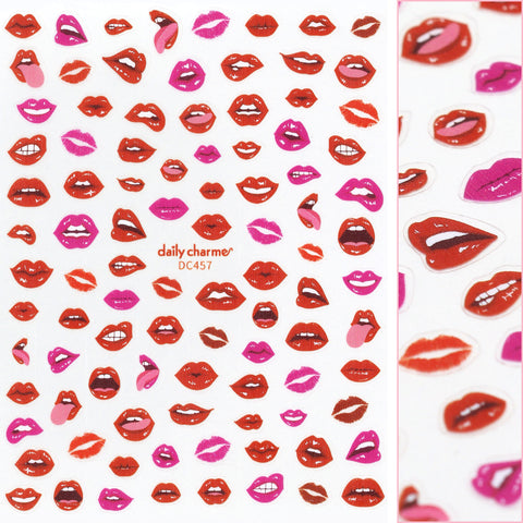 Valentine Nail Art Sticker / Hot Lips Kiss Love Sexy Design GenZ Y2K Decal
