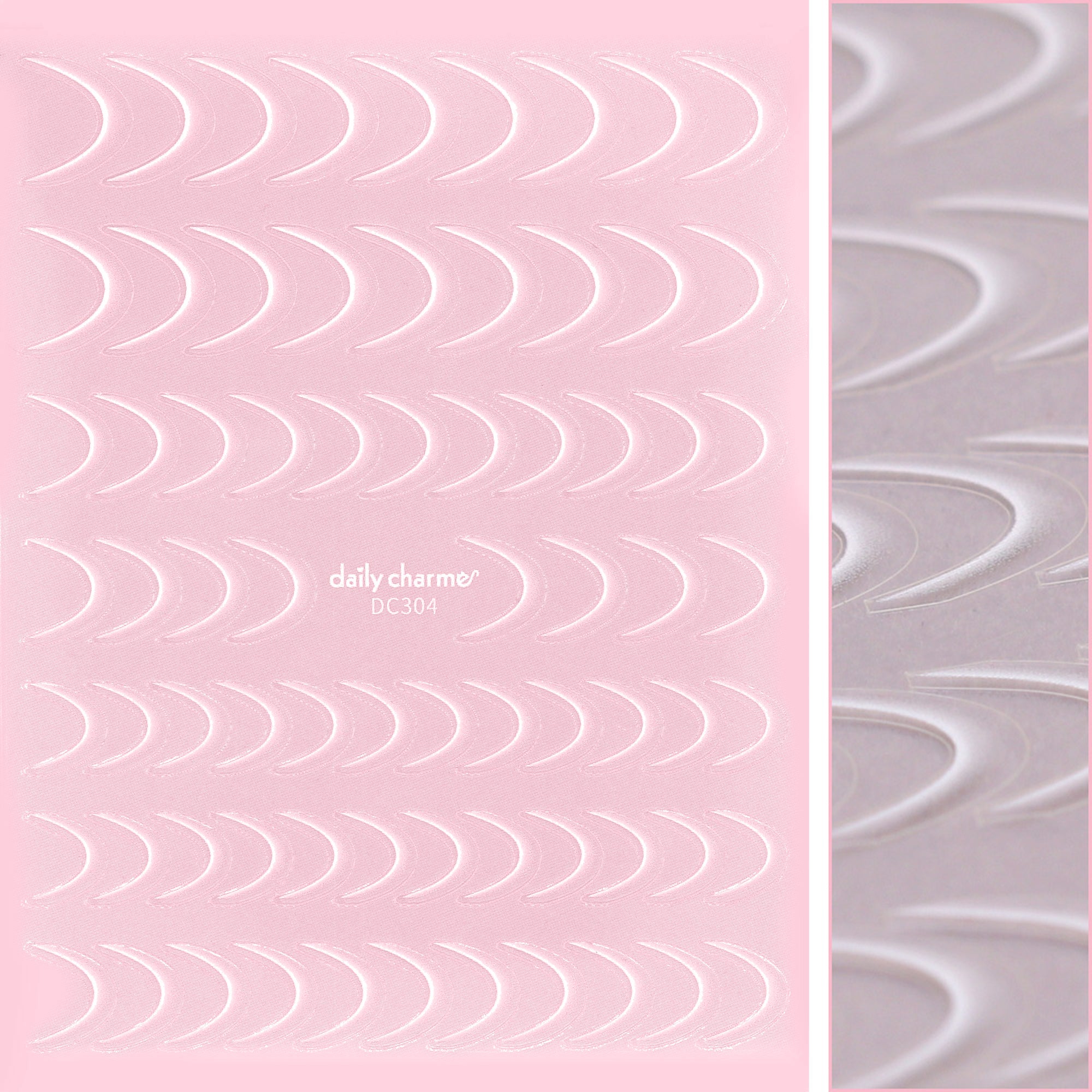 Thin Line French Nail Art Sticker / Gradient White Ombre Design