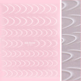Thin Line French Nail Art Sticker / Gradient White Ombre Design