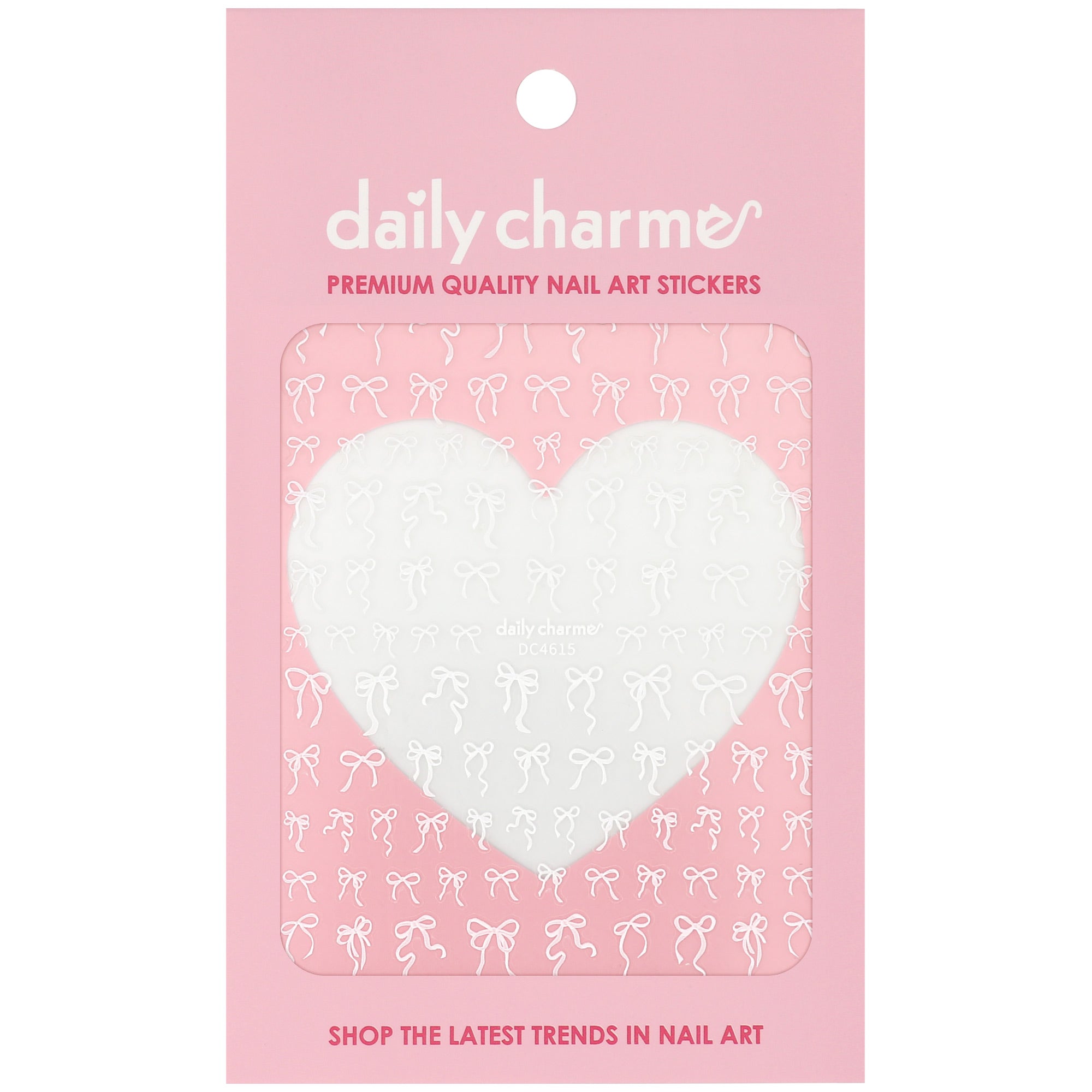 Dainty Tiny Bow Nail Art Sticker Decal Ribbon Reverie / White  Coquette Clean Girl Cute