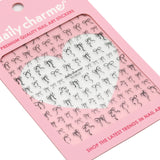 Tiny Sheer Bows Nail Art Sticker Decal  Ribbon Reverie / Black Coquette Cute Easy to Use DIY Trend