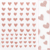 Twinkle Flash Glitter Nail Art Sticker / Hearts / Rose Gold