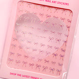 Kawaii Nail Art Sticker / Coquette Bows / Holographic Pink Decal Cute Kawaii