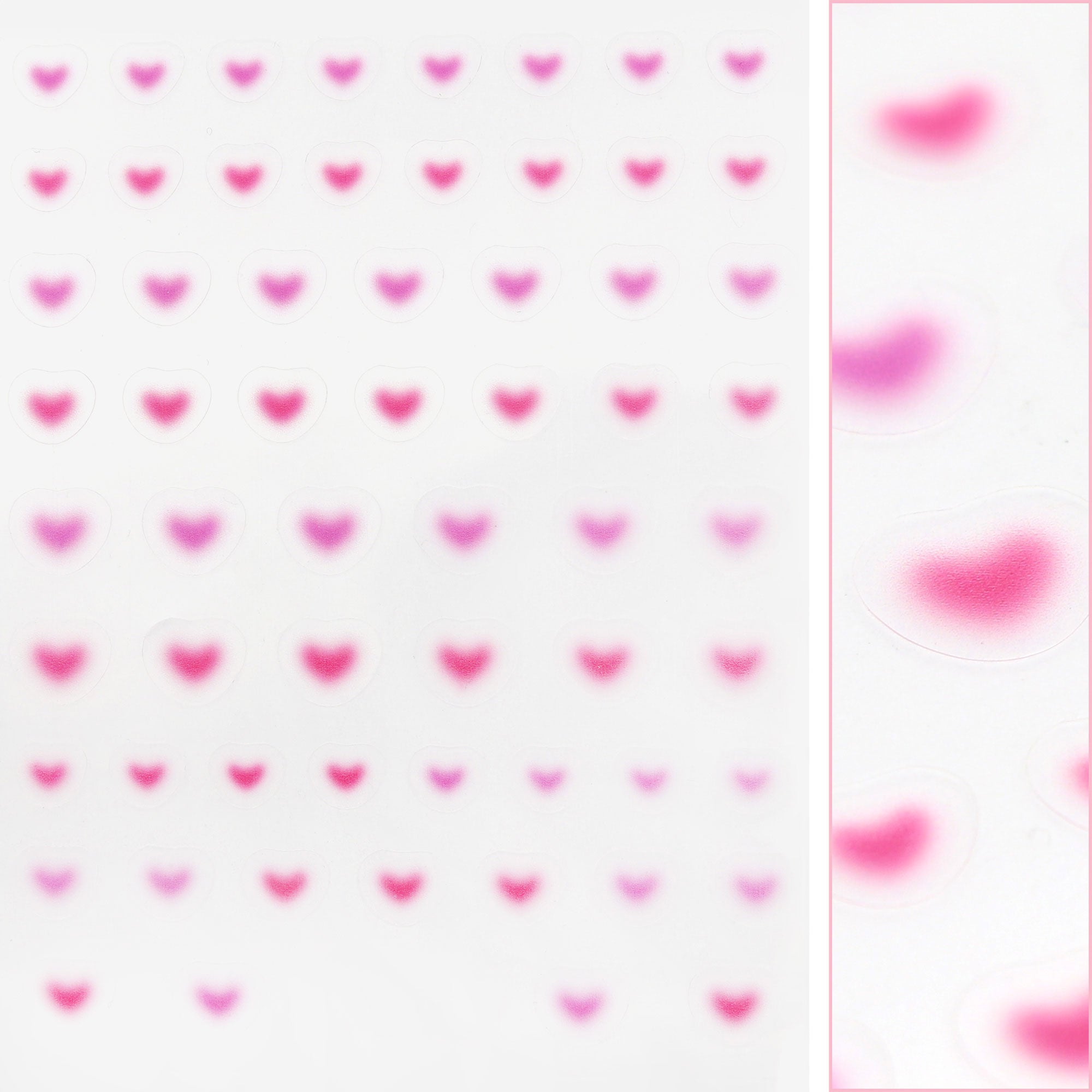 Valentine Nail Art Sticker / Dainty Aura Hearts Cute Kawaii Design