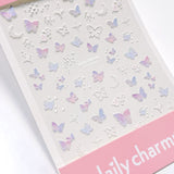 3D Embossed Nail Art Sticker / Celestial Butterfly