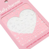 3D Embossed Nail Art Sticker/ Celestial Element / Silver Decal Bestseller White Moon Sparkles Sun Stars