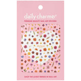 3D Embossed Nail Art Sticker / Autumn Petals Fall Flower Decal Gold Accent Orange Yellow Thanksgiving Vibe
