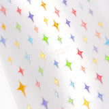 3D Embossed Nail Art Sticker / Pastel Rainbow Jelly Sparkles Trendy Cute Design