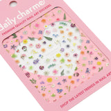 3D Embossed Nail Art Sticker / Gilded Blooms Spring Petal Flower Garden