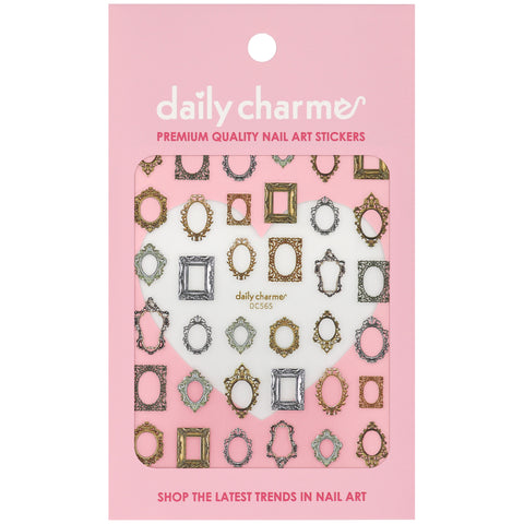 3D Embossed Nail Art Sticker / Vintage Frames Daily Charme Victorian Classical Decal