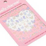 3D Embossed Nail Art Sticker / Gilded Butterfly Spring Pastel Decal Dreamy Purple Blue Green