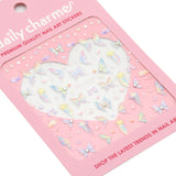 Bejeweled Nail Art Sticker / Cosmic Wings Celestial Pastel Rainbow Stars Butterfly Hearts Moon Cute Kawaii Decal