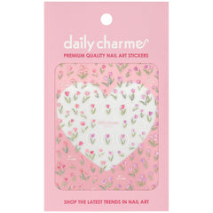 Nail Art Sticker / Tulip Love Spring Easter Decal Daily Charme Quality Gold Chrome Iridescent Pink Coral