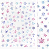 Holiday 3D Embossed Nail Art Sticker / Colorful Snowflake Winter Christmas Decal Cute Blue Pink Purple