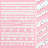 Holiday 3D Embossed Nail Art Sticker / Christmas Sweater / White Decal 