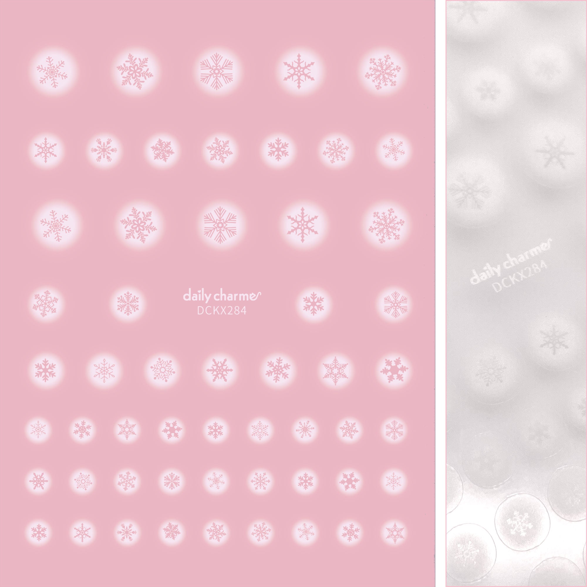 Holiday Snowflake Nail Art Sticker  / Airbrush Snow White Snowflake Winter Decal