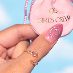 Girls Crew x Daily Charme Adjustable Double Heart Ring / Gold