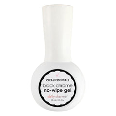 Daily Charme Chrome Effect No-Wipe Gel / Black Art Isolated Chrome Design HEMA + TPO Free Formula