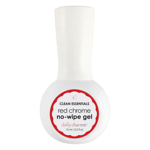 Daily Charme Chrome Effect No-Wipe Gel / Red Isolated Chrome Nail Art HEMA + TPO Free New Formula