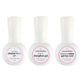 Daily Charme Chrome Effect Glazed Nail Gel Kit | Gel Nail Art Bundle Deal Clean Essential 5-in-1 Strengthening Gel HEMA TPO Free Diamond Gel Topcoat