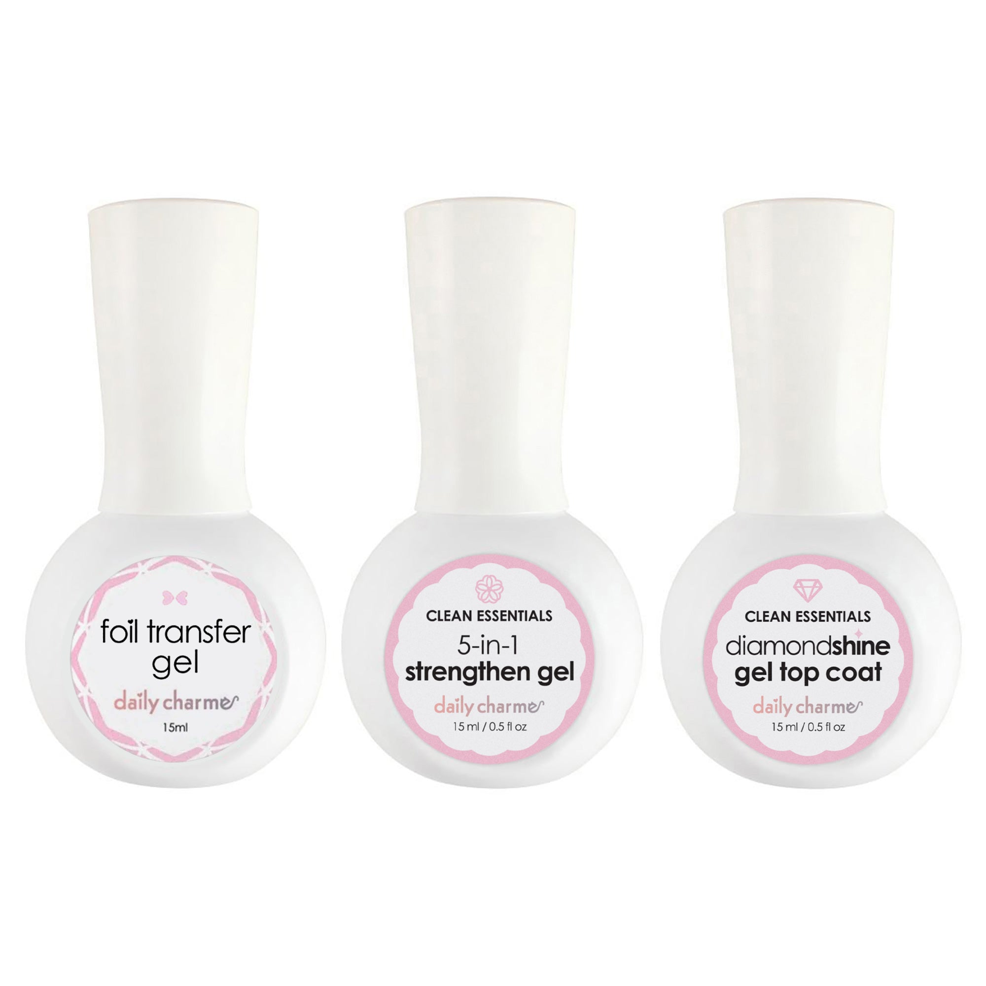 Daily Charme Foil Transfer Gel Kit | Gel Nail Art Bundle Deal 