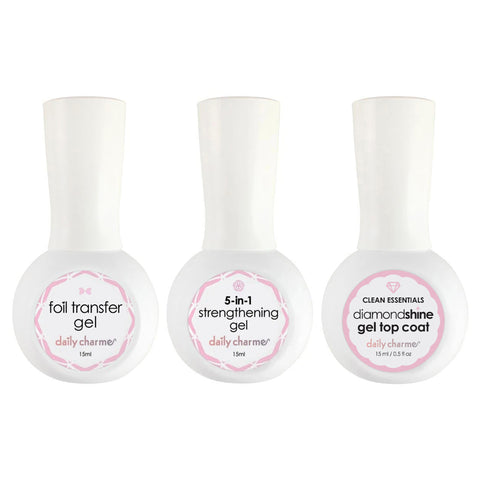 Daily Charme Foil Transfer Gel Kit | Gel Nail Art Bundle Deal