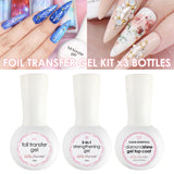 Daily Charme Foil Transfer Gel Kit | Gel Nail Art Bundle Deal