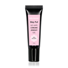Daily Charme Stay Put No-Wipe Chrome Jewelry Gel Tube / High Viscosity / 15ml Isolated Chrome Nail Art 